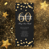 60e verjaardag Programma Gold Glitter met menu