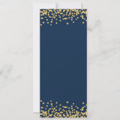 60e verjaardag programma Gold Navy Blue Confetti (Achterkant)