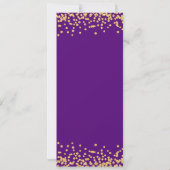 60e verjaardag programma Gouden Paarse Confetti (Achterkant)