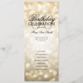 60e verjaardag Programma Licht Gold Menu (Voorkant)