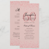 60e Verjaardag Programma Menu Bedankt Roos Gold Bl (Voorkant / Achterkant)