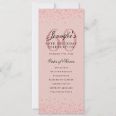 60e Verjaardag Programma Menu Bedankt Roos Gold Bl (Voorkant)