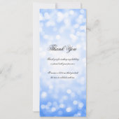 60e verjaardag programma Navy Blue Bokeh Dank u (Achterkant)