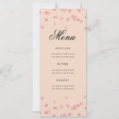 60e verjaardag Programma Roos Gold Glitter Menu Bl (Achterkant)