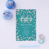 60e verjaardag Programma Roos Gold Glitter Menu Bl (Enkel)