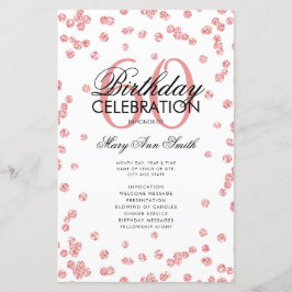 60e verjaardag Programma Roos Gold Glitter met Men