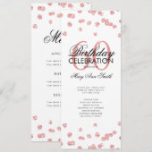 60e verjaardag Programma Roos Gold Glitter met Men (Voorkant / Achterkant)