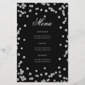 60e verjaardag Programma Silver Glitter met Menu (Achterkant)