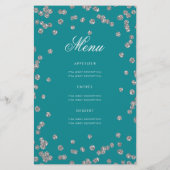 60e verjaardag Programma Silver Glitter met Menu B (Achterkant)