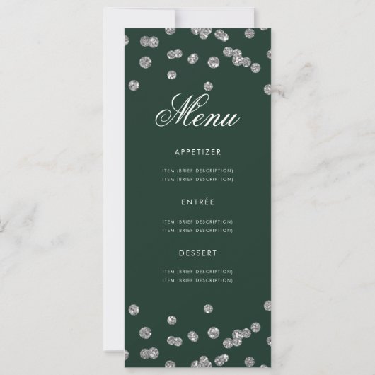 60e verjaardag Programma Silver Glitter met Menu G (Achterkant)