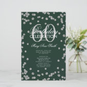 60e verjaardag Programma Silver Glitter met Menu G (Staand voorkant)