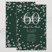 60e verjaardag Programma Silver Glitter met Menu G (Voorkant / Achterkant)