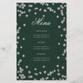 60e verjaardag Programma Silver Glitter met Menu G (Achterkant)