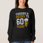 60e verjaardag Proost & bier op 60 jaar Trui (Voorkant)