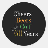 60e verjaardag Proost en Beers Golf Zwart en Goud