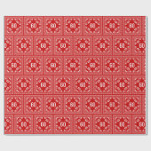 60e verjaardag Red Bandana Cadeaupapier (Vlak)