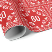 60e verjaardag Red Bandana Cadeaupapier (Rol Hoek)
