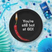 60e verjaardag Red Hot Pepper Papieren Bordje (Feest)