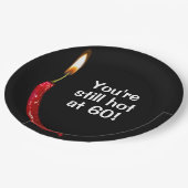 60e verjaardag Red Hot Pepper Papieren Bordje (Gekanteld)