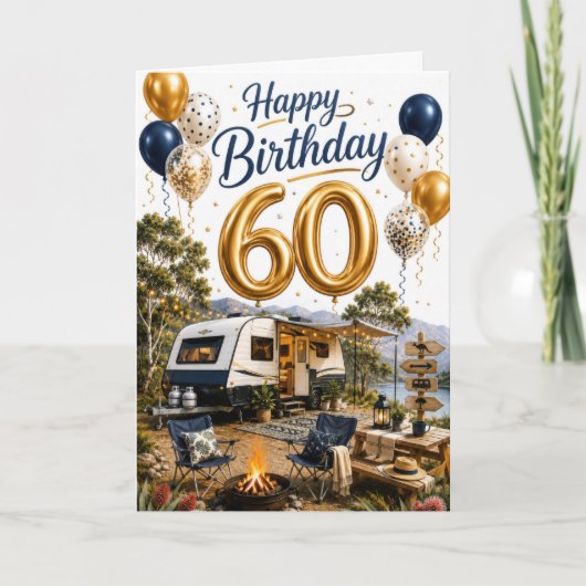 60e verjaardag reizen kaart (Voorkant)