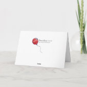 60e verjaardag rode ballon feestdagen kaart (Achterkant)