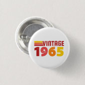 60E VERJAARDAG RONDE BUTTON 3,2 CM (Voorkant /achterkant)