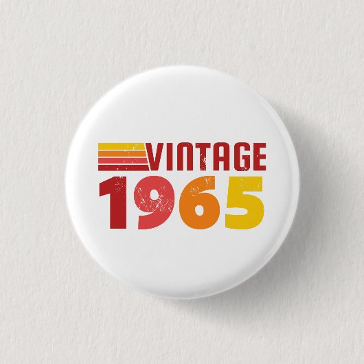60E VERJAARDAG RONDE BUTTON 3,2 CM (Voorkant)