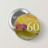 60e verjaardag ronde button 5,7 cm (Voorkant /achterkant)