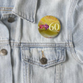60e verjaardag ronde button 5,7 cm (In situ)