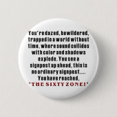 60e verjaardag ronde button 5,7 cm (Voorkant)