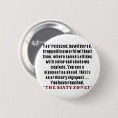 60e verjaardag ronde button 5,7 cm (Voorkant /achterkant)