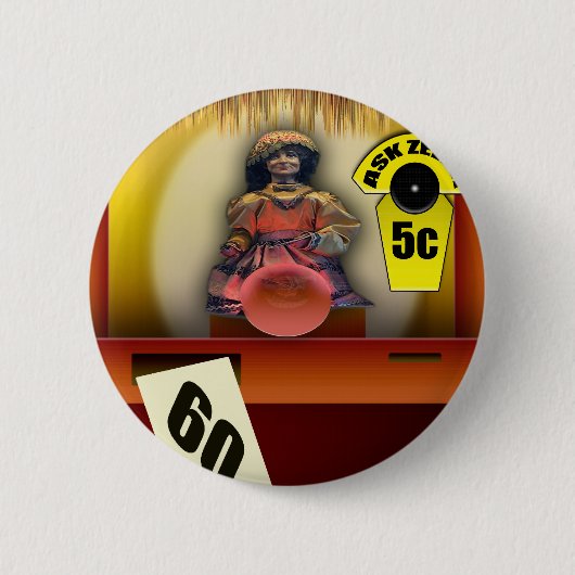 60e verjaardag ronde button 5,7 cm (Voorkant)