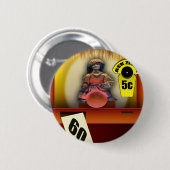 60e verjaardag ronde button 5,7 cm (Voorkant /achterkant)