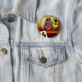 60e verjaardag ronde button 5,7 cm (In situ)