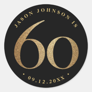 60e verjaardag ronde sticker