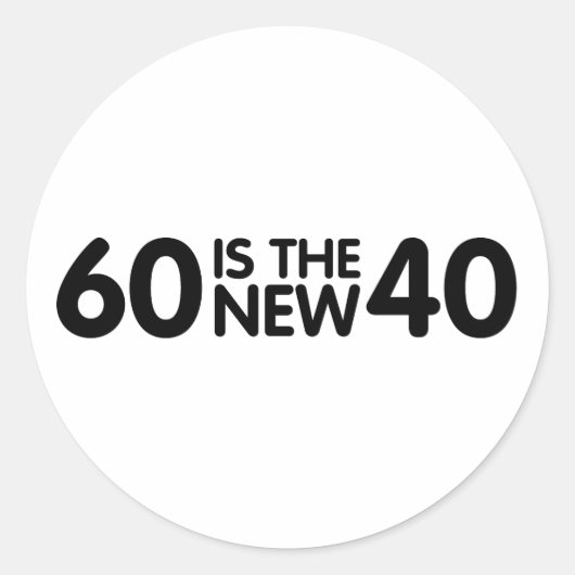 60e verjaardag ronde sticker (Voorkant)