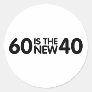 60e verjaardag ronde sticker