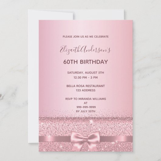 60e verjaardag roos gouden glans kaart (Voorkant)