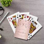 60e verjaardag roos gouden roze sterren pokerkaarten