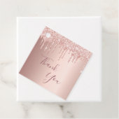 60e verjaardag roos goudglitterdruppels bedankt bedankjes labels (In situ)