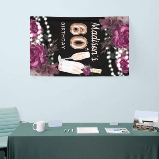 60e verjaardag Roos Wijn Luxe Spandoek (Beurs)