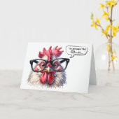 60e Verjaardag Rooster Humor Kaart (Gele Bloem)
