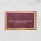 60e verjaardag roze & Gold-feestdag - Gegevens Informatiekaartje (Voorkant)