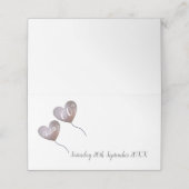 60e verjaardag roze hartballon plaatskaart plaatskaartje (Buitenkant ongevouwen)