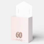 60e verjaardag roze roze roze roze goud glitter da bedankdoosjes (Geopend)