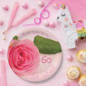 60e verjaardag Roze roze roze roze roze Motivatie  Papieren Bordje (Feest)