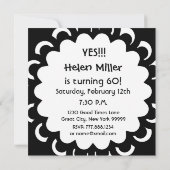 60e verjaardag Roze witte zwarte pooldots W316C Kaart (Achterkant)