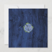 60e Verjaardag Rustieke Hout Blauwe Hortensia Fees Kaart (Achterkant)