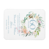 60e verjaardag Save the Date Country Roses Magneet (Horizontaal)