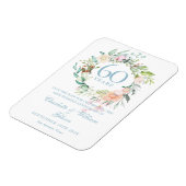 60e verjaardag Save the Date Country Roses Magneet (Linkerzijde)